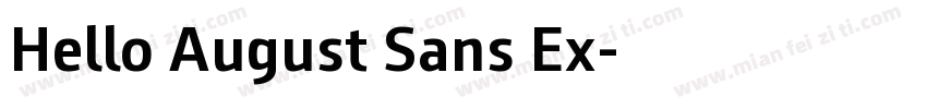 Hello August Sans Ex字体转换